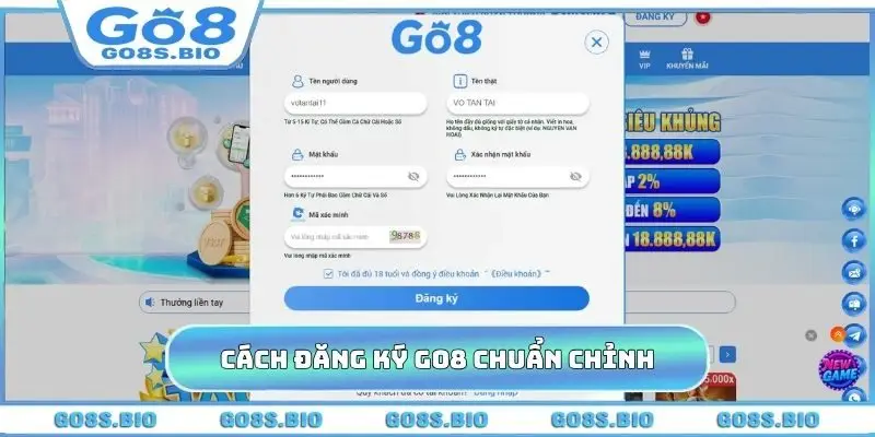 Cách đăng ký GO8 chuẩn chỉnh cho người mới