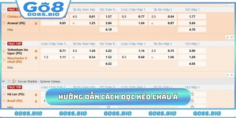 Hướng dẫn cách đọc kèo châu Á