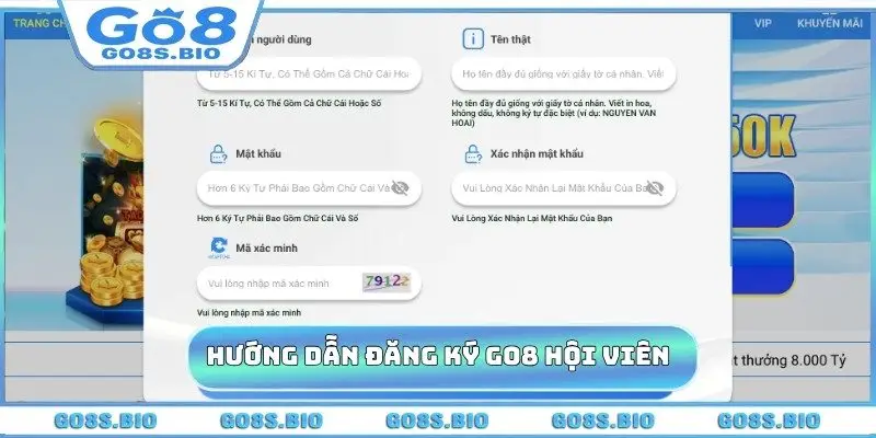 Hướng dẫn đăng ký GO8 hội viên